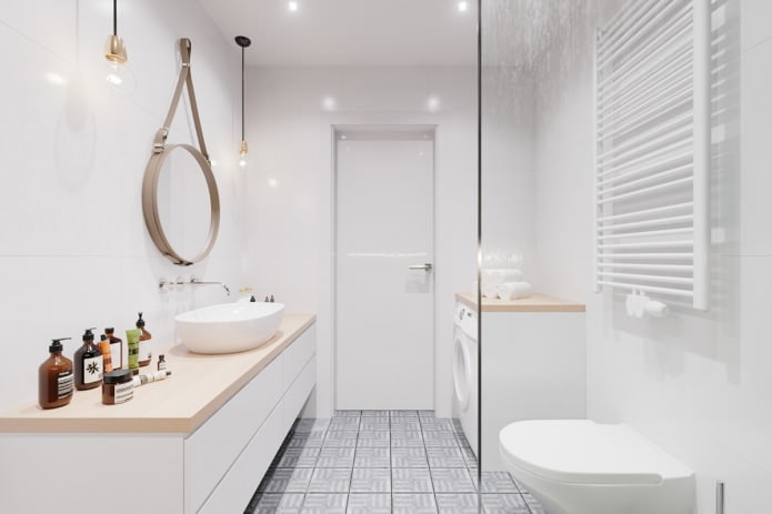 skandinaviško vonios kambario dizainas