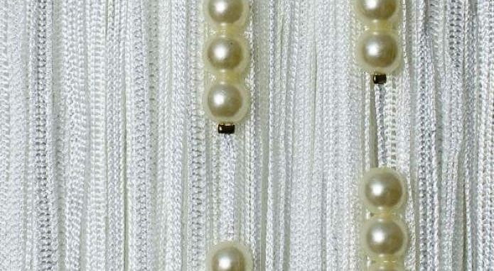 cortines de fil amb perles