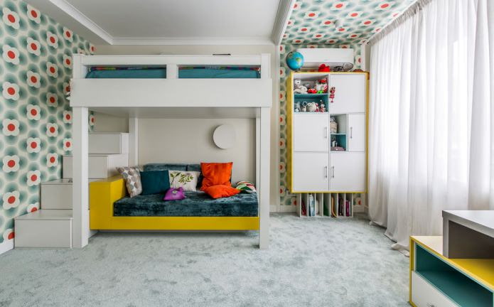 interiér spálne pre dievča vo veku 9-11 rokov