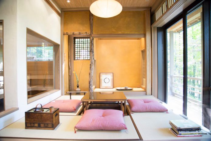 phòng khách theo phong cách Nhật Bản