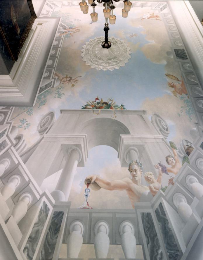 fresco op het plafond