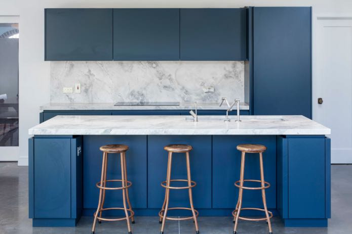 suprafață mată în bucătărie în minimalism