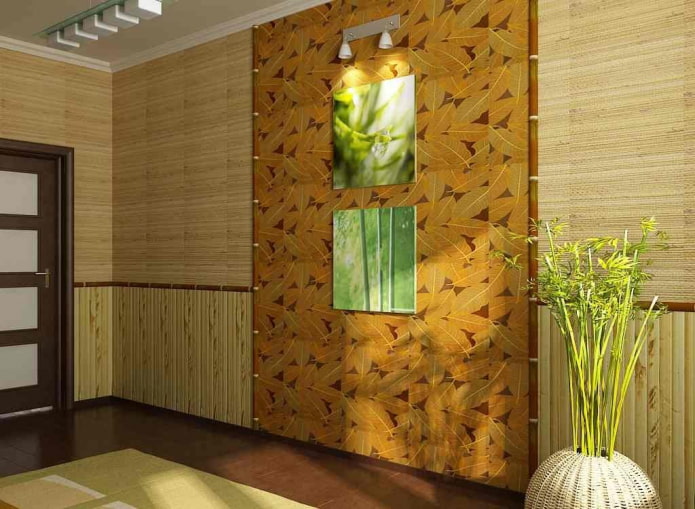 garniture de papier peint en bambou