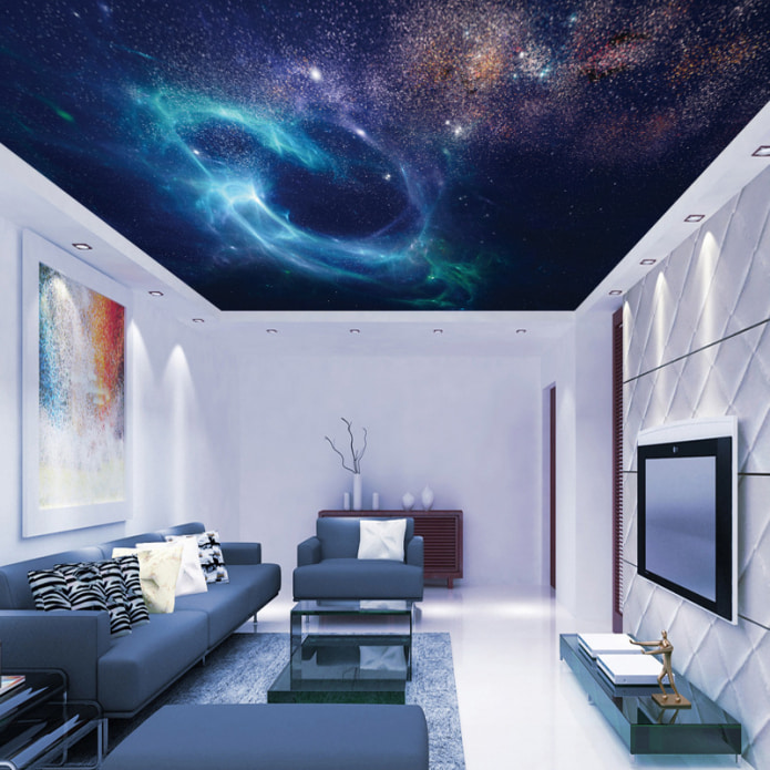 l'immagine della galassia sul soffitto