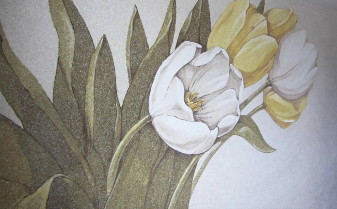 vẽ trên hoa tulip