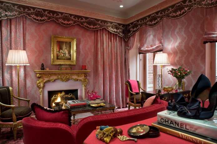 różowy salon