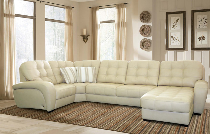 ekologiškos odos sofa