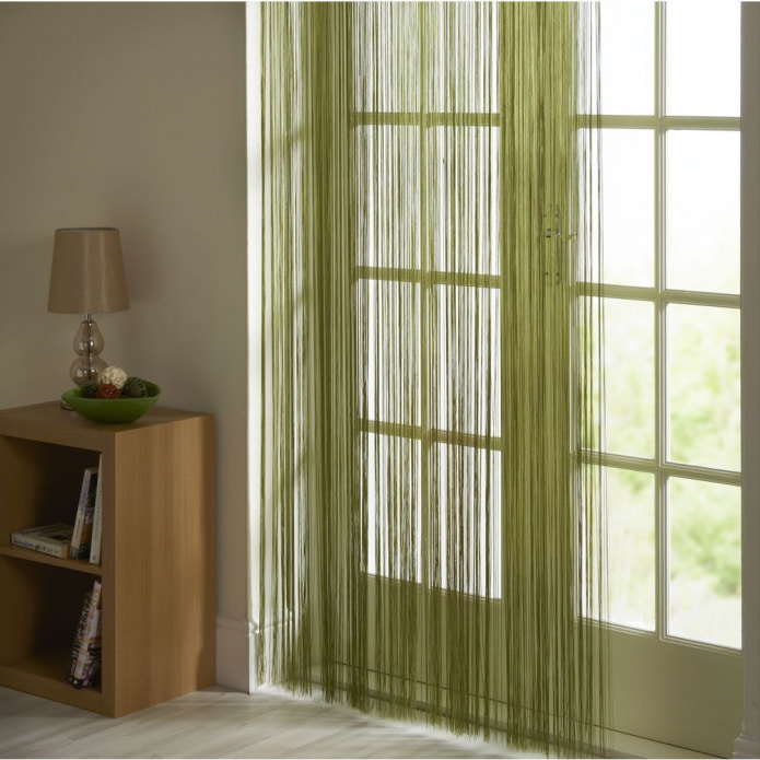 cortines de llum-fils per a finestres franceses