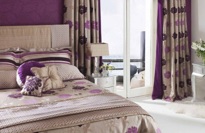 rideaux marron-violet
