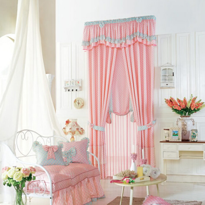 cortines de color blau rosa