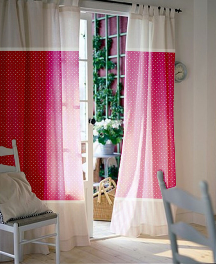cortines amb estampat de pèsols