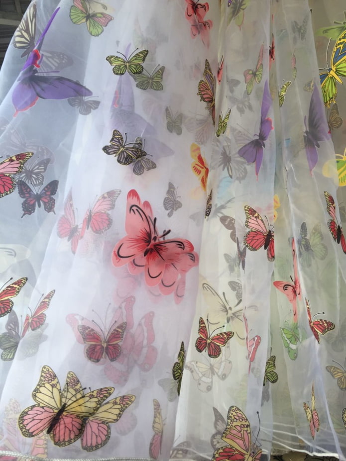 prozirne zavjese leptira