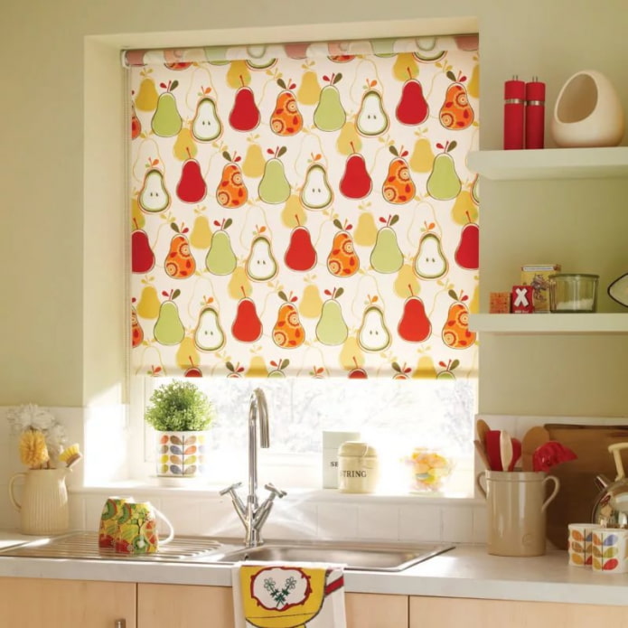 cortina amb una imatge de fruita