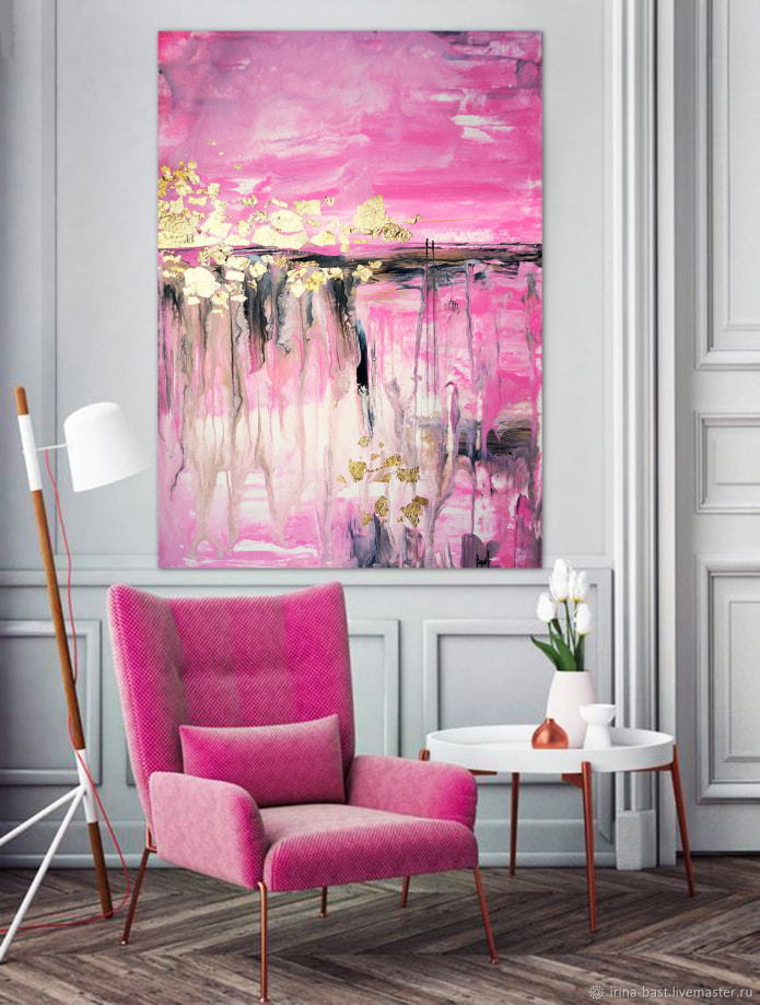 glezna rozā krāsā