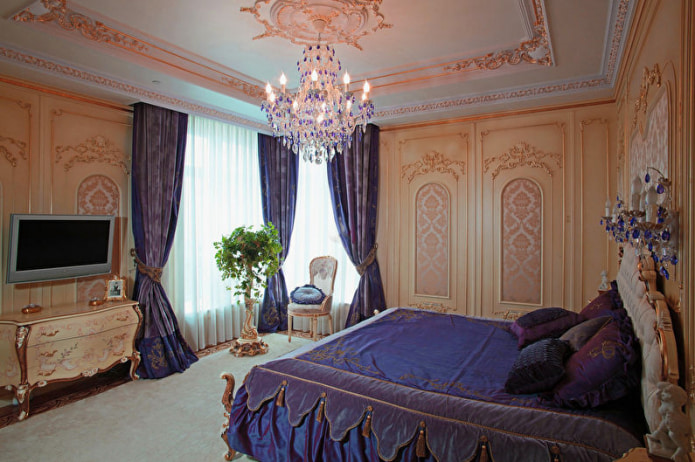 klasyczny projekt sypialni