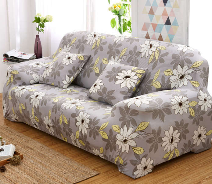 imprimé floral sur canapé