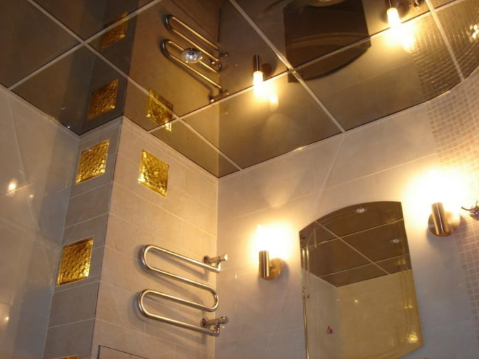 struttura del soffitto a specchio in marrone