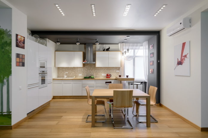 אורות תקרה שטוחים במטבח