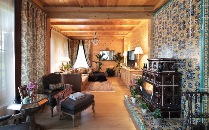 soffitto in una casa di legno