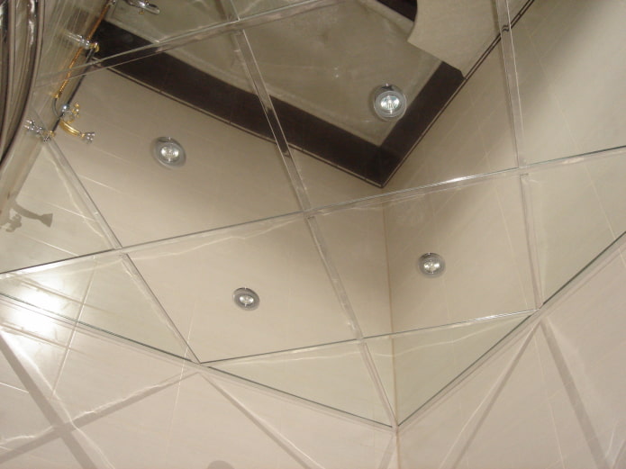 sidabrinio veidrodžio lubų konstrukcija