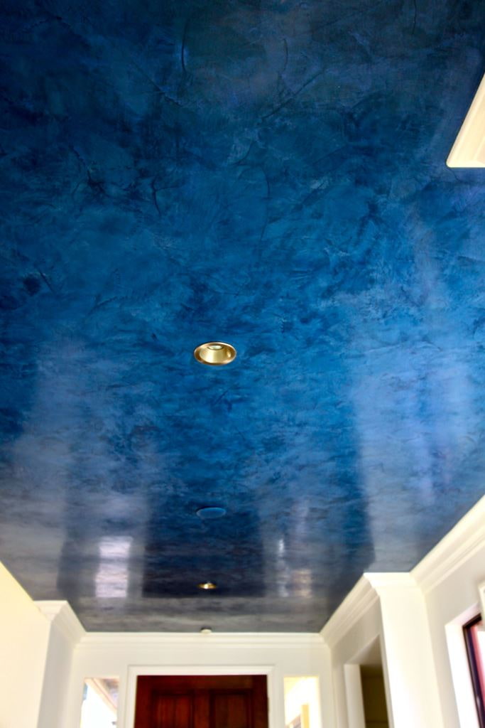 tencuială decorativă venețiană albastră