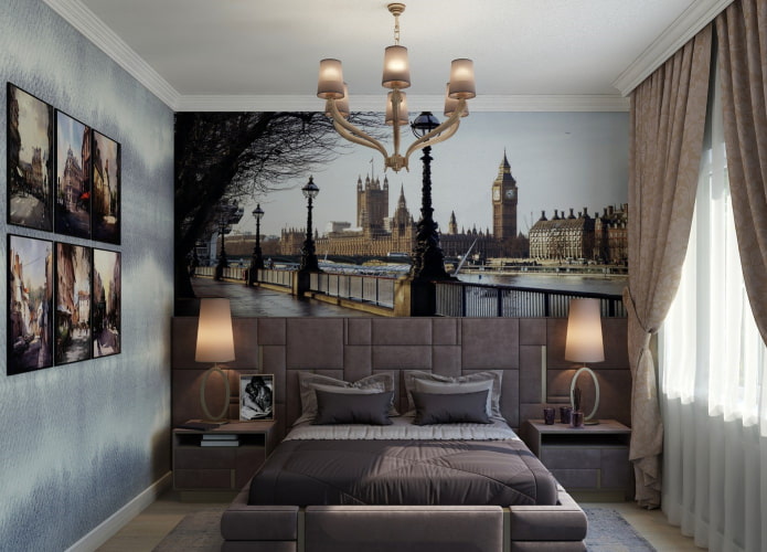 bức tranh mô tả london trong nội thất