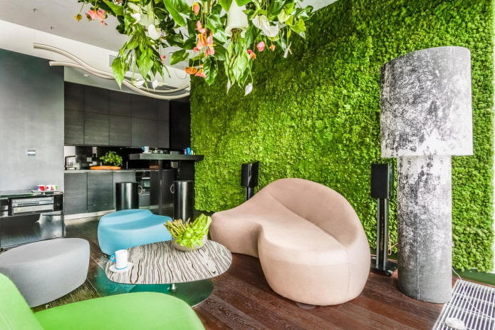 decoració de parets en forma de verd a l'interior