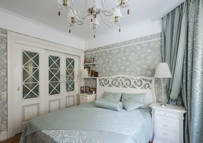 мебели в интериора на спалнята в провансалски стил
