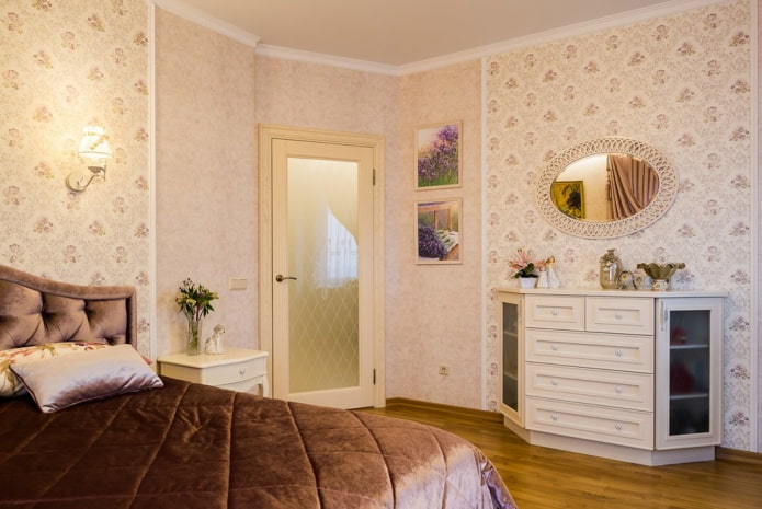 udsmykning af soveværelset i provencalsk stil