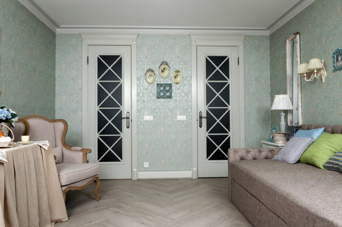 cửa trắng trong nội thất theo phong cách Provence
