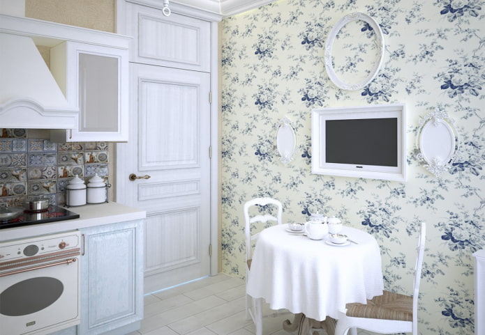 uși în interiorul bucătăriei în stilul Provence