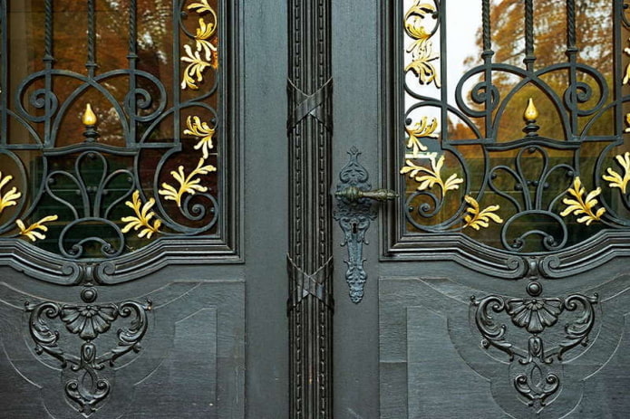 fragment dekoru předních dveří