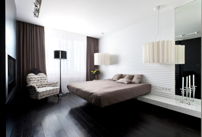 zwevend bed in modern design