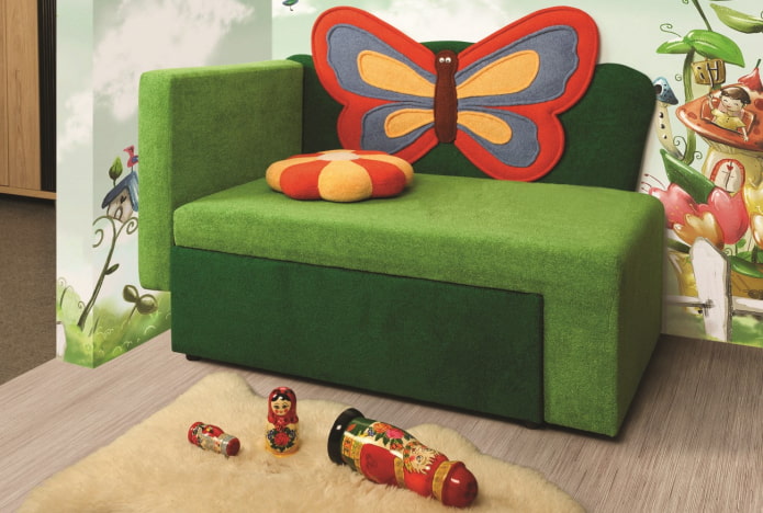 фотьойл-легло във вътрешността на детската стая