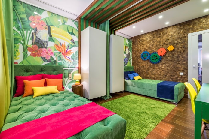 зелени легла в детската стая