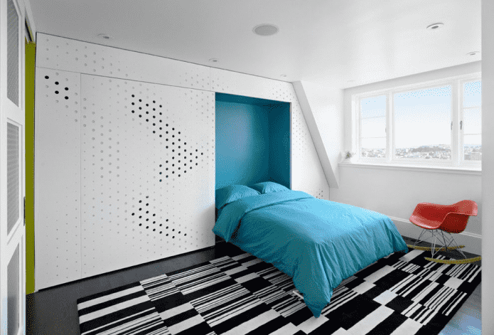 lit de style loft intégré