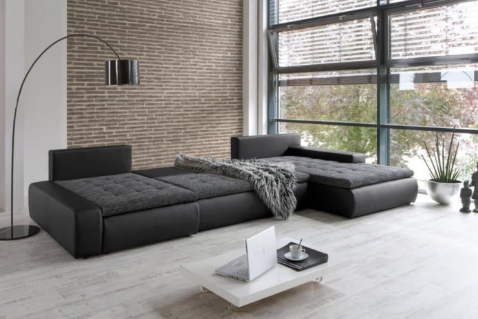 modernaus stiliaus sulankstoma sofa