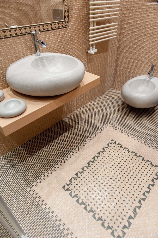kachličkový kúpeľňový koberec