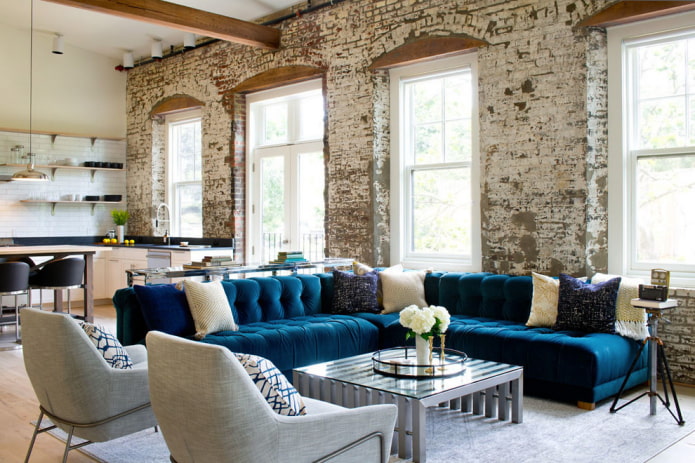 sofa loteng biru
