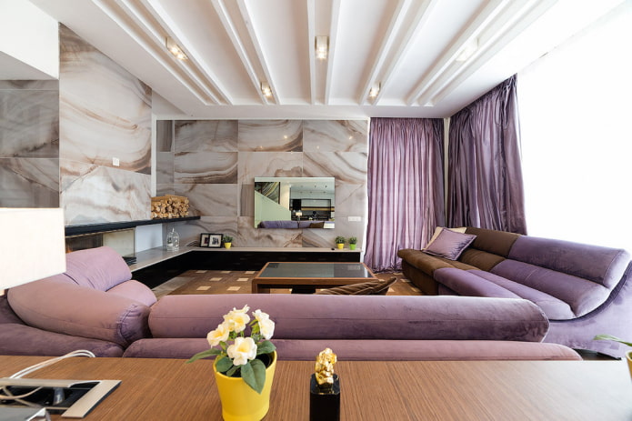 sofa ungu besar