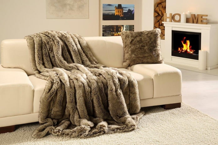capa del sofà en forma de pell a l'interior