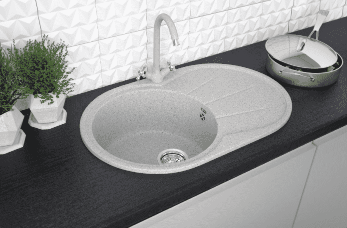 lavabo ovale in pietra artificiale artificial