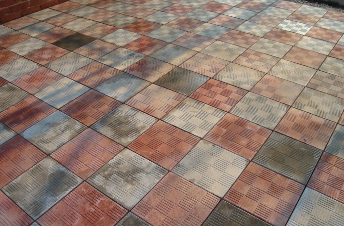 rajola de paviment amb textura de quadres