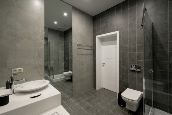 gạch hiệu ứng bê tông trong nội thất phòng tắm