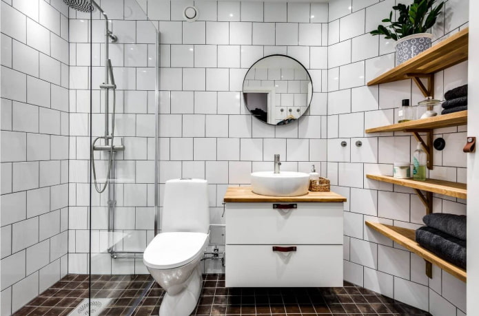 Skandinaavisen tyylin kylpyhuoneen laatat