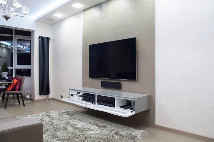 Suport TV în interior modern