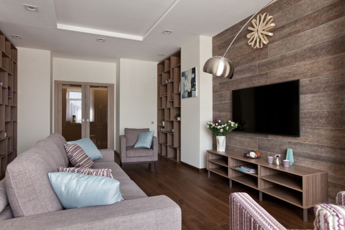 TV meubel met planken in het interieur