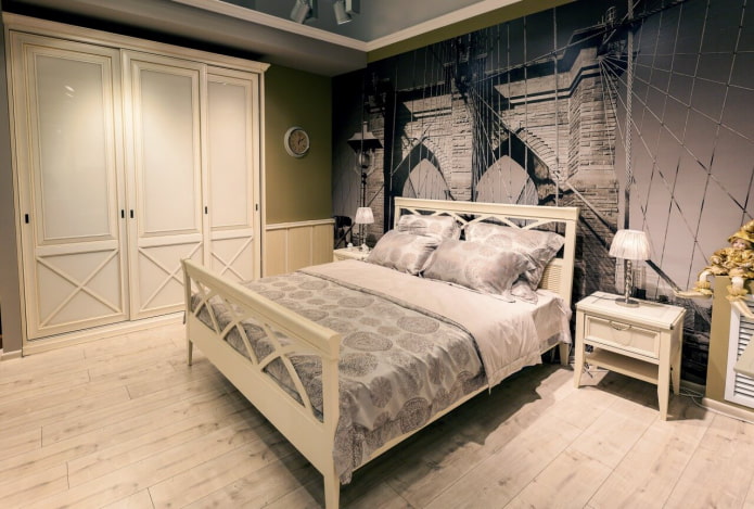 armari a l'interior del dormitori a l'estil de Provença