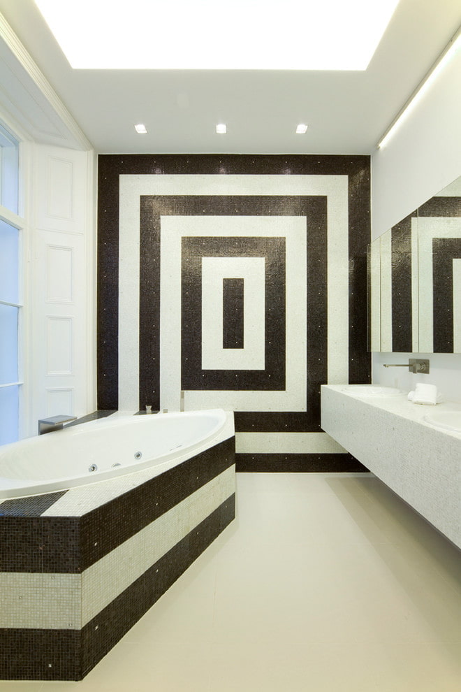 zwart-wit badkamer
