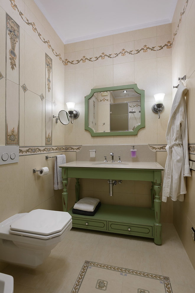 Provence-tyylinen wc ja pesuallas